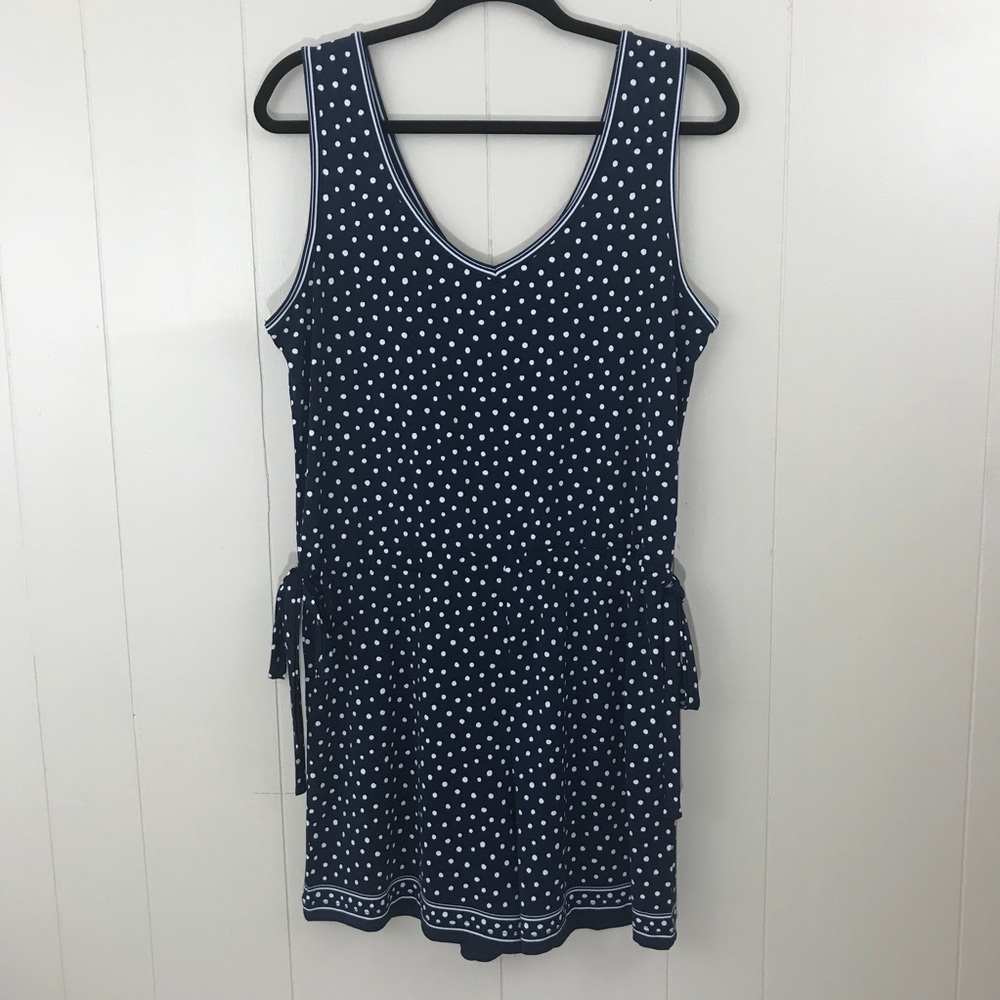 Max Studio polka dots romper